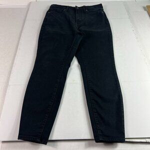 Everlane Jean Women 31x25* The High Way Skinny Crop Black Faded Stretch Denim 31